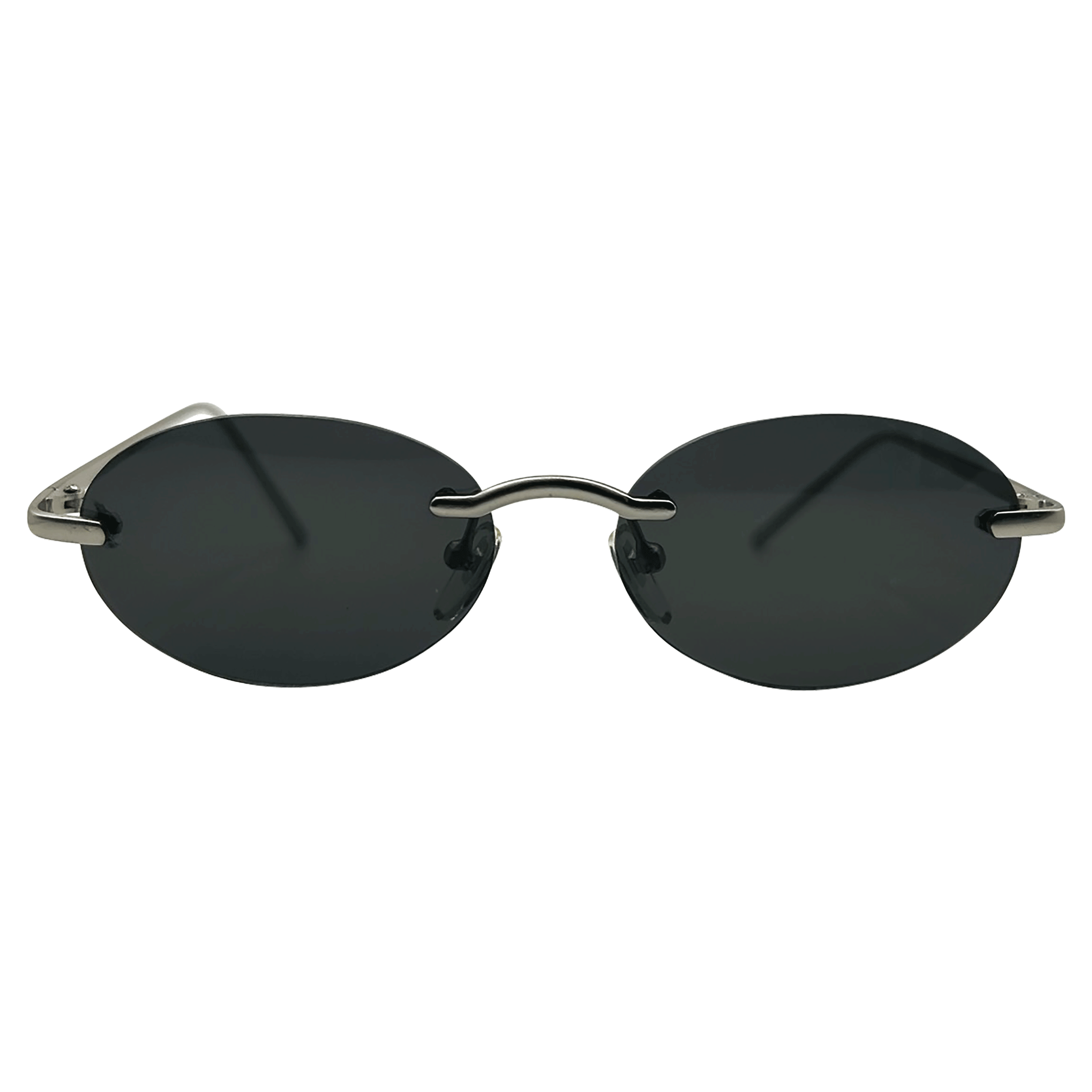 TASSIO Rimless Oval Sunglasses