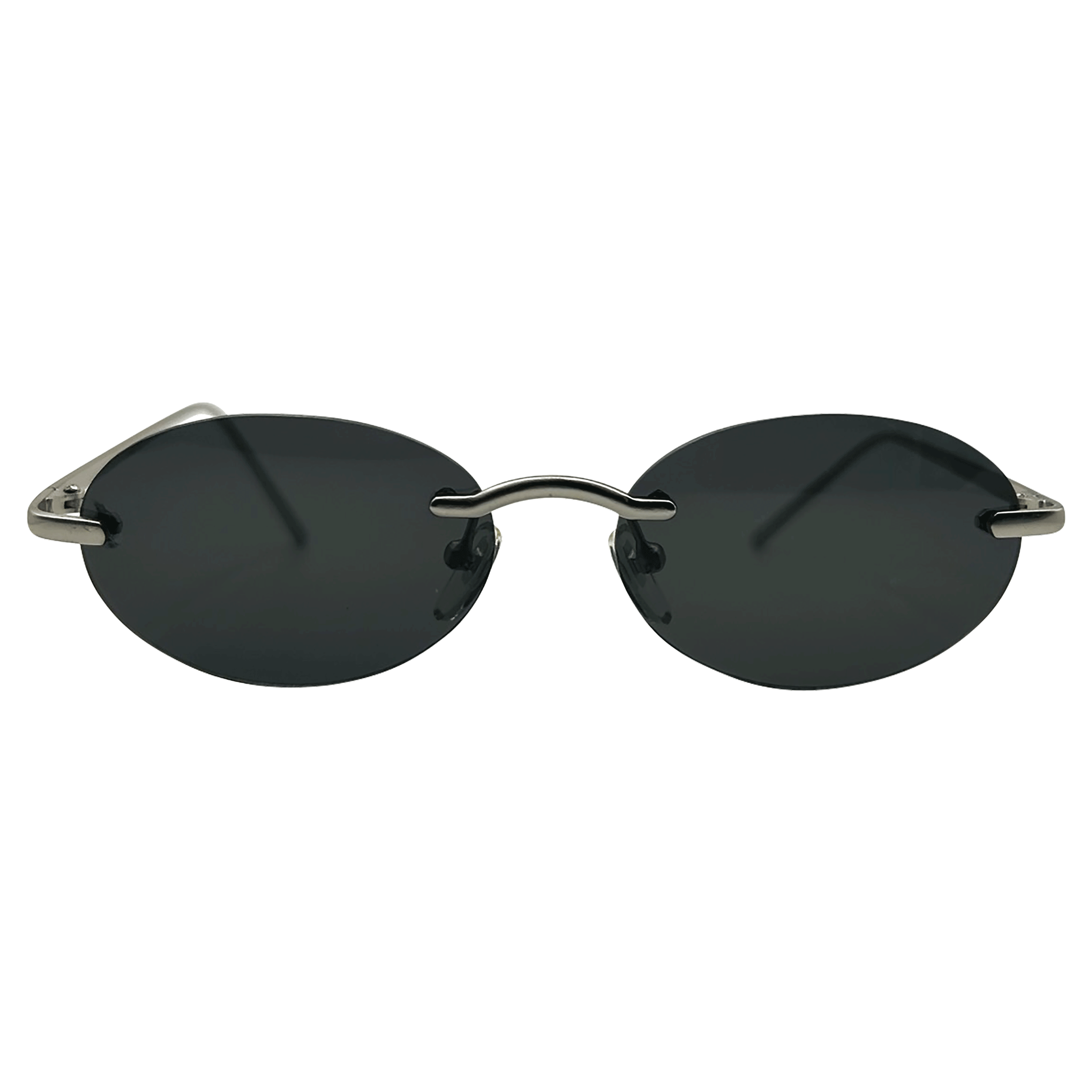 Oval rimless best sale sunglasses
