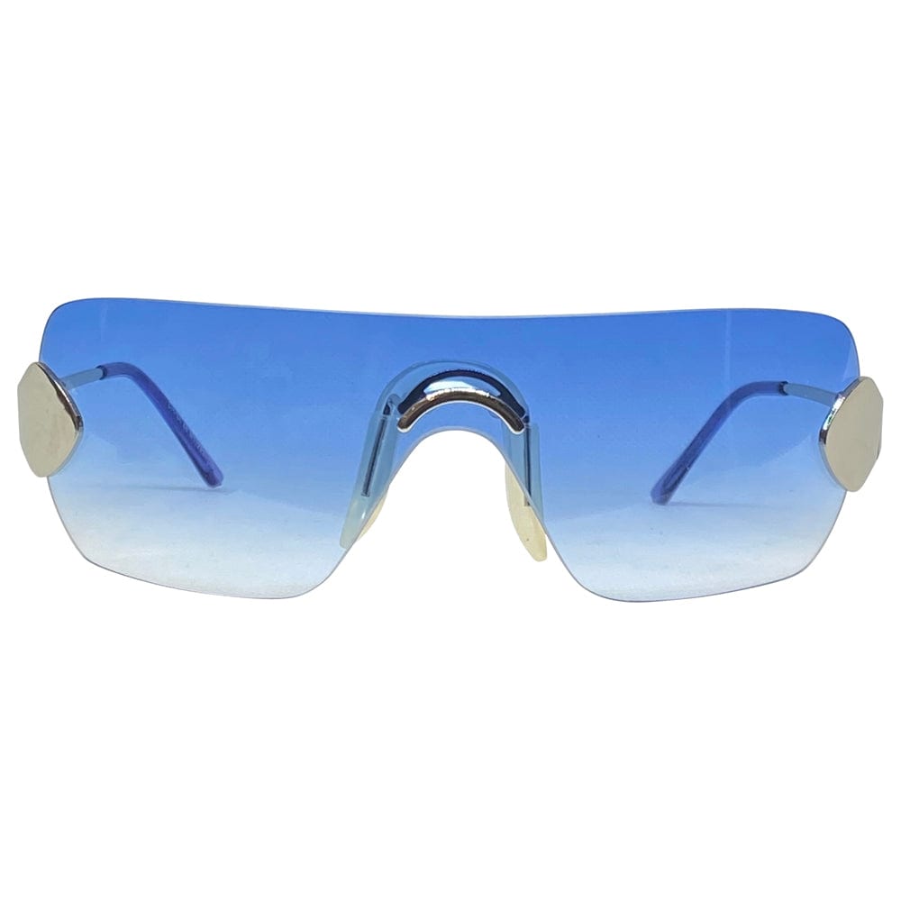 TONER Blue Y2K Rimless Sunglasses