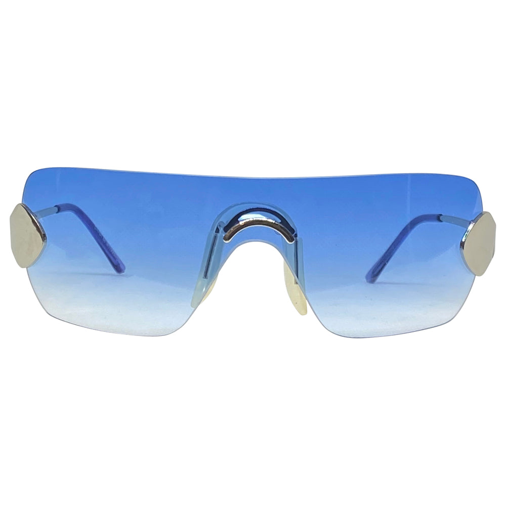TONER Blue Y2K Rimless Sunglasses-Giant Vintage Eyewear