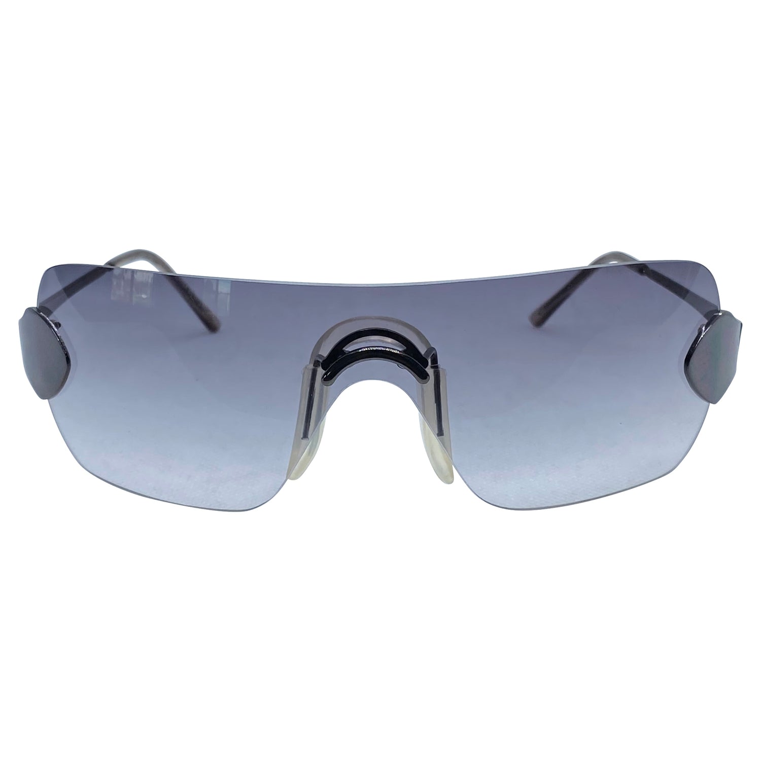 TONER Smoke Y2K Rimless Sunglasses-Giant Vintage Eyewear