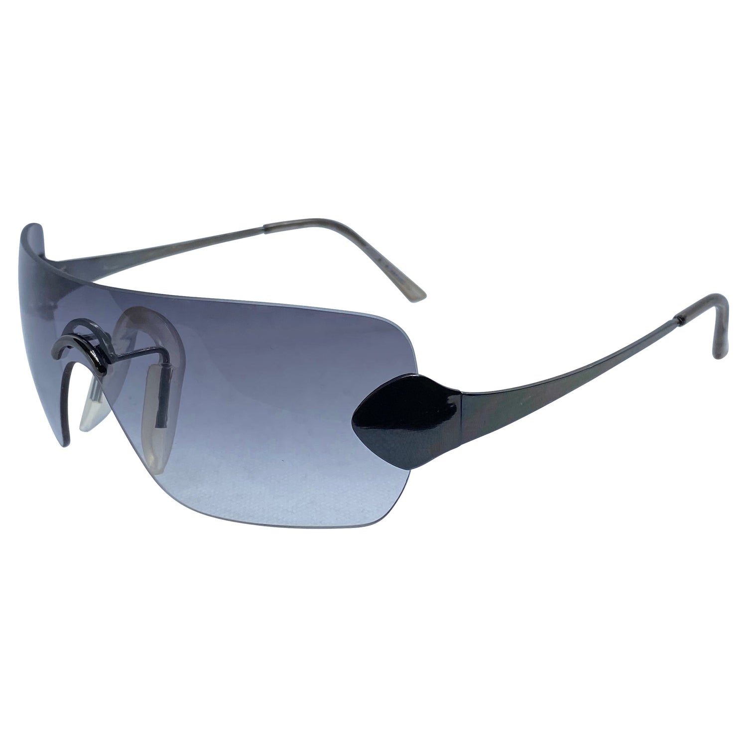 TONER Smoke Y2K Rimless Sunglasses-Giant Vintage Eyewear