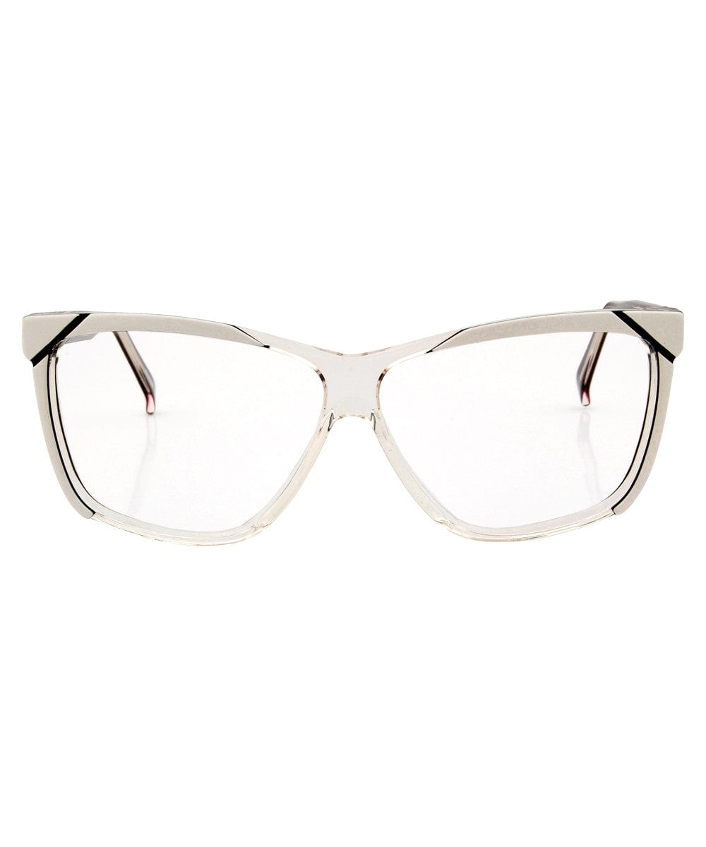 toukie white clear sunglasses