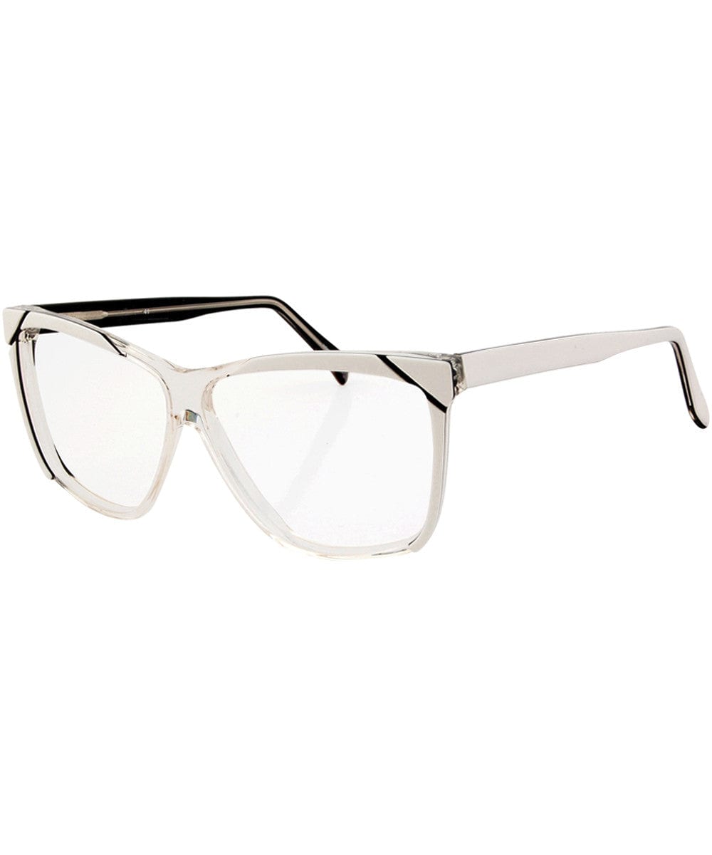 toukie white clear sunglasses