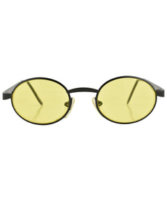 TWISTER Black Oval Sunglasses-Giant Vintage Eyewear