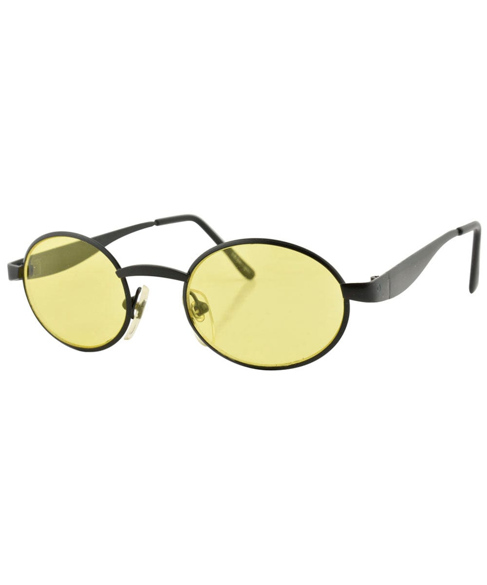 TWISTER Black Oval Sunglasses