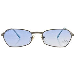 T.Y.V.M. Blue/Heart Rimless Sunglasses