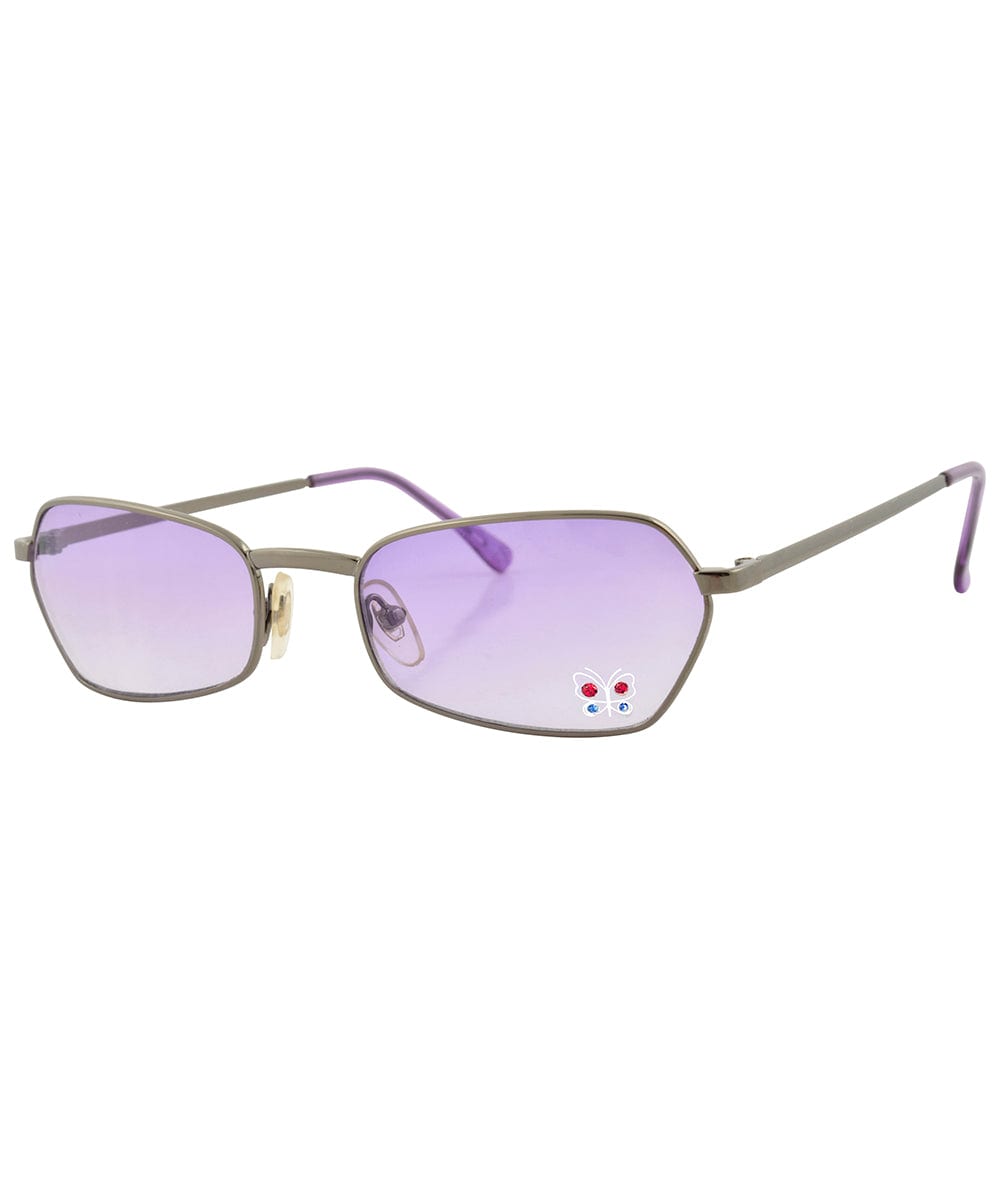 T.Y.V.M. Purple/Butterfly Rimless Sunglasses