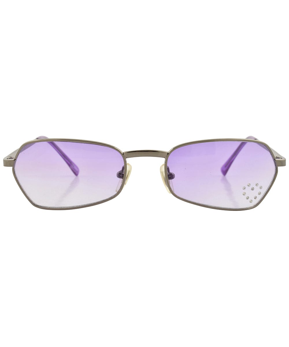 T.Y.V.M. Purple/Heart Rimless Sunglasses