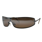 UNDERCOVER Futuristic Wraparound SunglassesBrown-Giant Vintage Eyewear