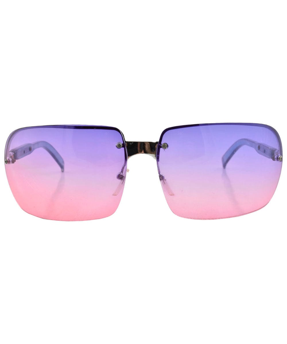VEGAS Purple/Pink Rimless Sunglasses