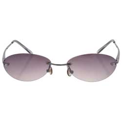 Shop Vela Smoke Vintage Rimless Sunglasses for Men
