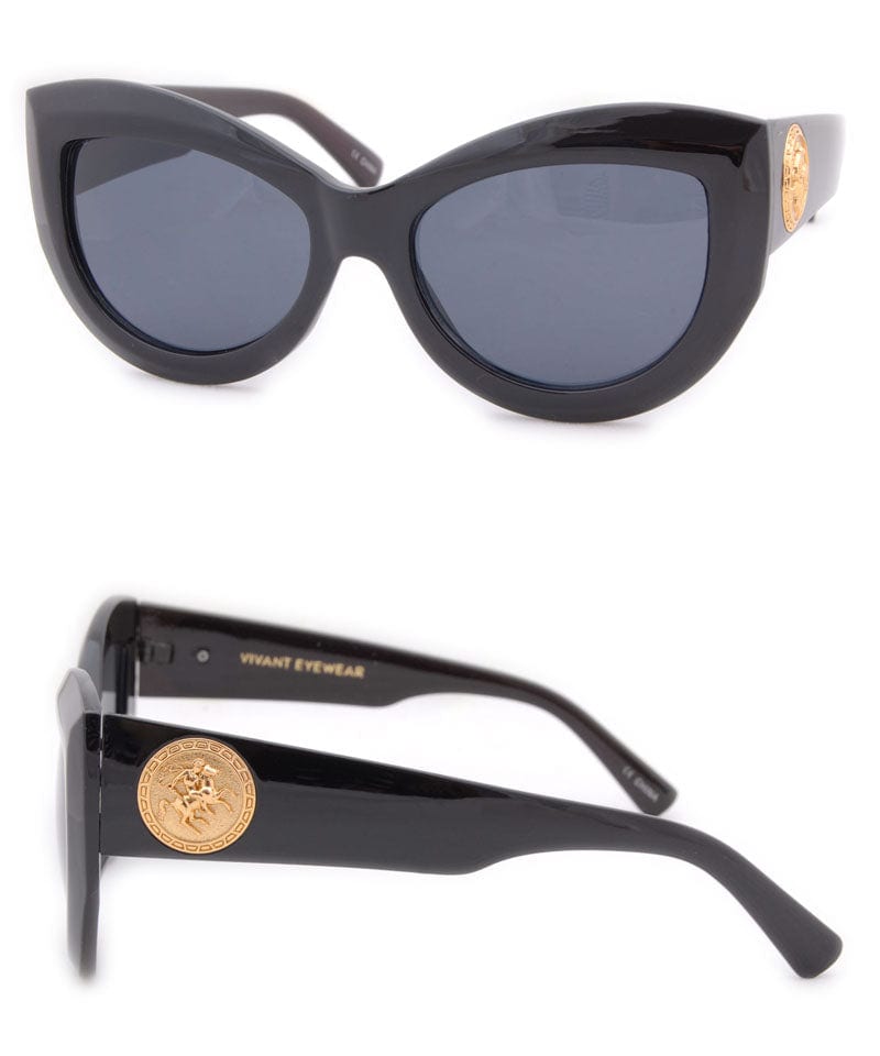 VENGA Black Cat-Eye Sunglasses