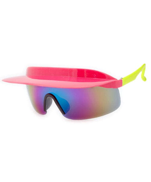 visor xl pink yellow sunglasses
