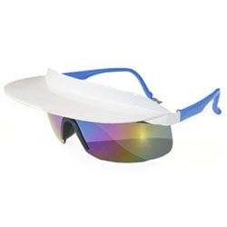 visor xl white blue sunglasses