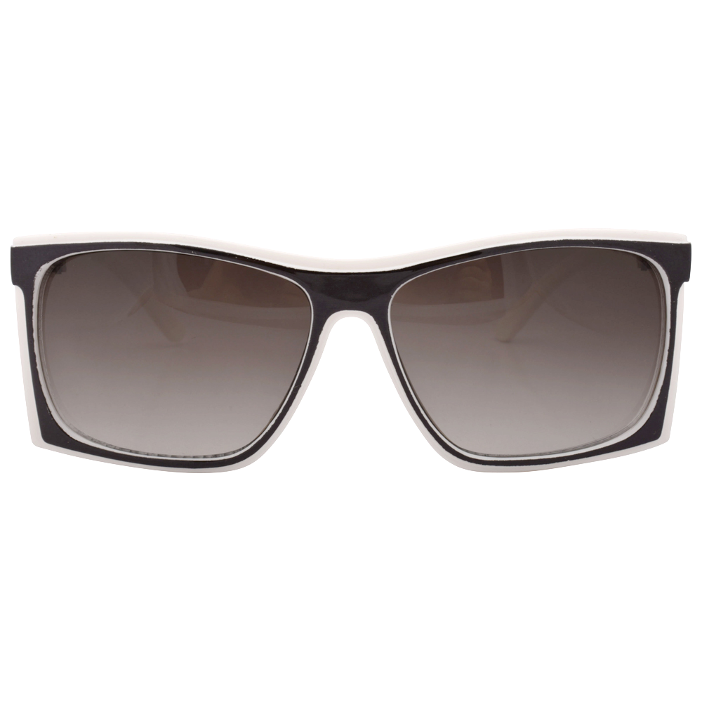 X-RAY White/Black 80s Square Shield Sunglasses