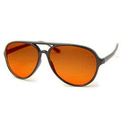 YOLK Black Blue-Blocker Aviator Sunglasses