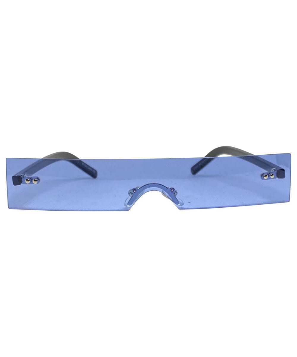 YOSHINOYA Blue Rimless Square Sunglasses