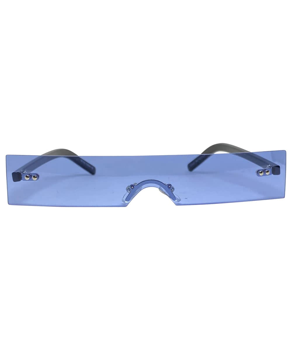 YOSHINOYA Blue Rimless Square Sunglasses
