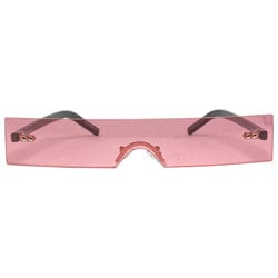 YOSHINOYA Pink Rimless Square Sunglasses