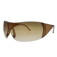 ZIPPER Shield Sunglasses *As Seen On: Blue Ivy Carter & Paris Hilton*Amber-Giant Vintage Eyewear