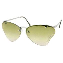 CHRYSALIS Green Rimless Sunglasses