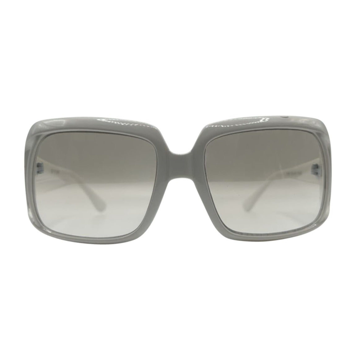 KISS ME 90s Hip-Hop Square SunglassesWhite/Clear-Giant Vintage Eyewear