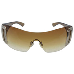 GHOSTED Amber Rimless Shield SunglassesAmber-Giant Vintage Eyewear