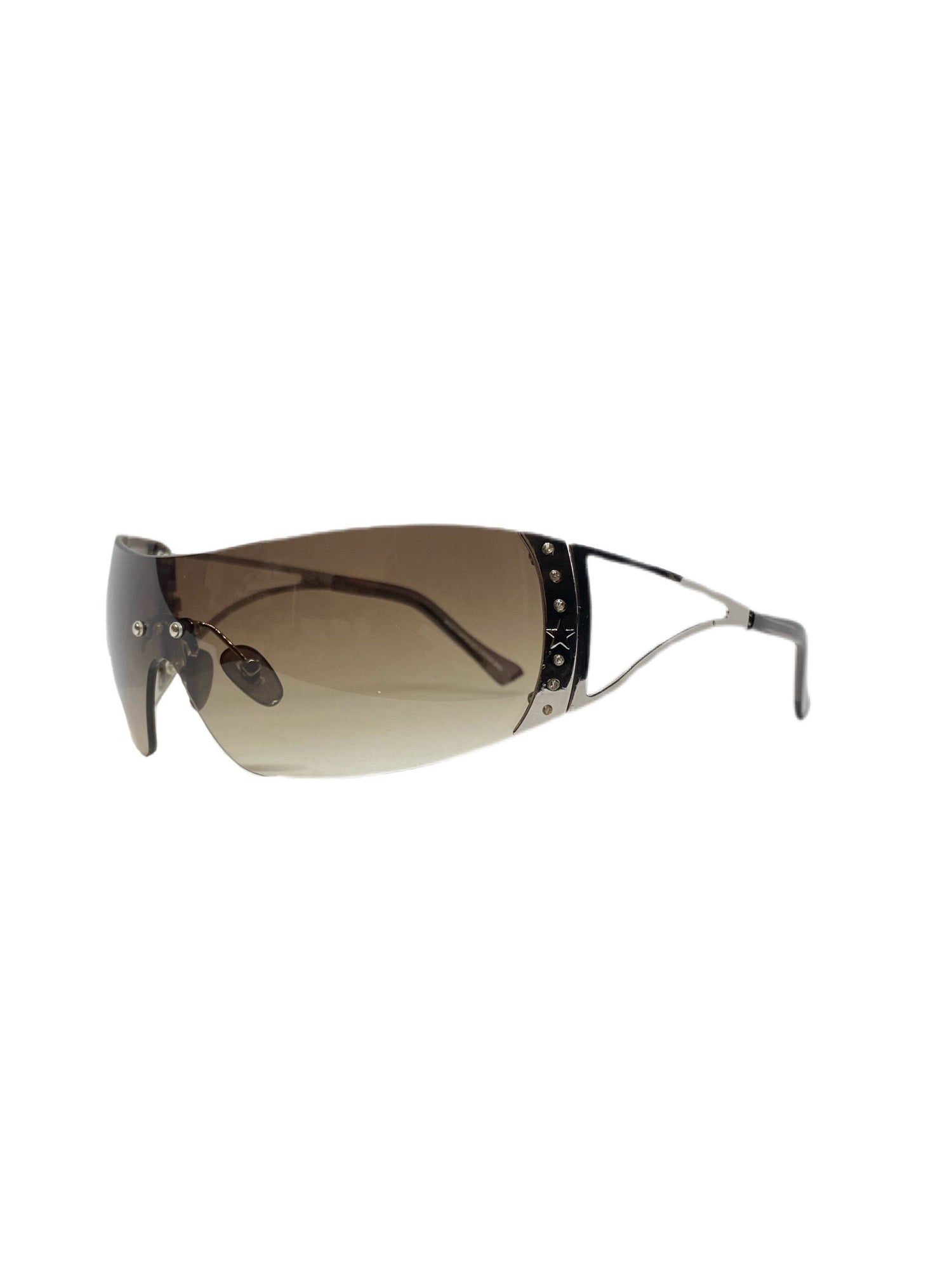 BARBZ Smoke Rimless Fashion Sunglasses-Giant Vintage Eyewear
