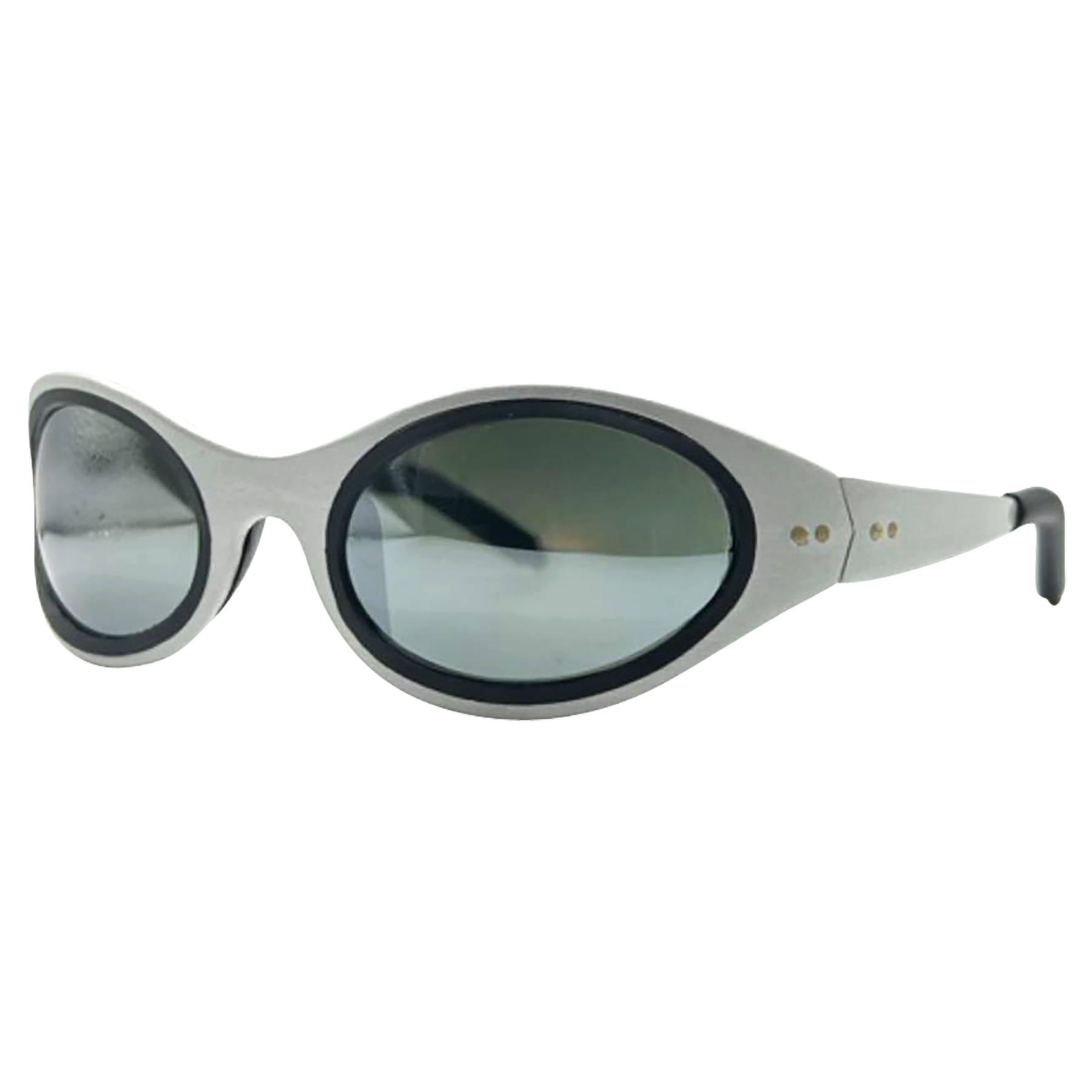 BUGZ Round Futuristic Wraparound Sunglasses *As Seen On: Emma Chamberlain*