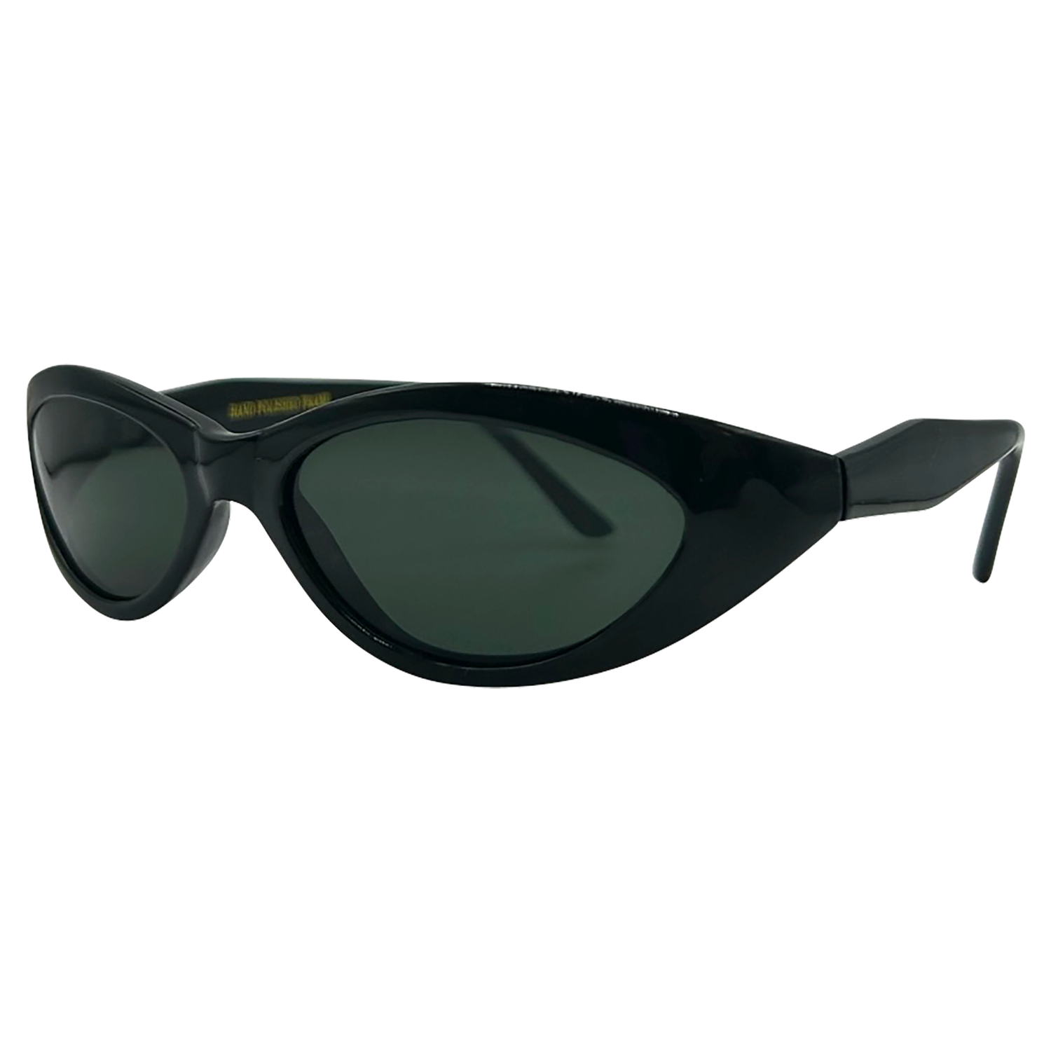 RAMBUTAN Oval Wrap SunglassesBlack-Giant Vintage Eyewear