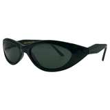 RAMBUTAN Oval Wrap SunglassesBlack-Giant Vintage Eyewear