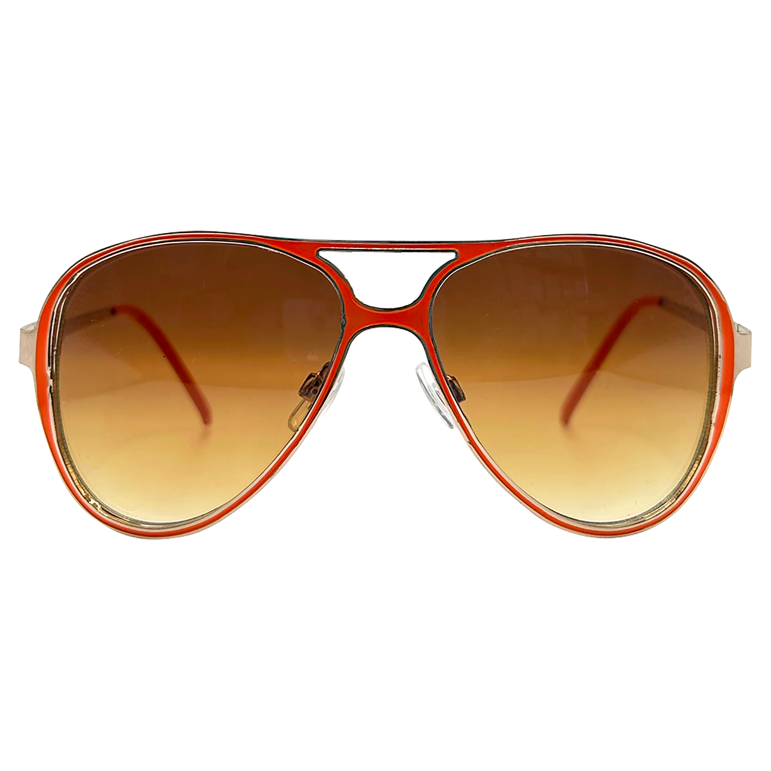 ABSOLUTELY Aviator 70s SunglassesOrange/Amber-Giant Vintage Eyewear