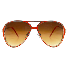 ABSOLUTELY Aviator 70s SunglassesOrange/Amber-Giant Vintage Eyewear