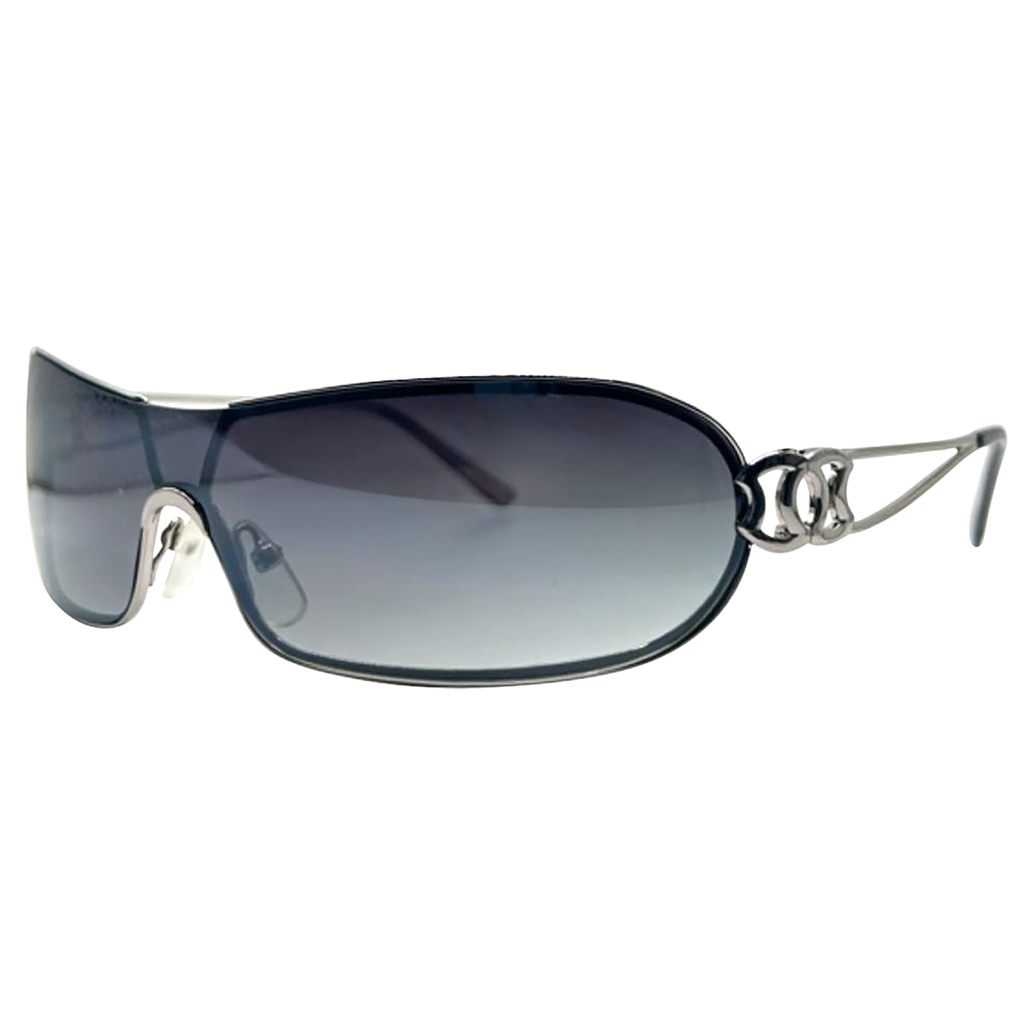 LUCKY CHARM Y2K SunglassesSilver/Smoke-Giant Vintage Eyewear