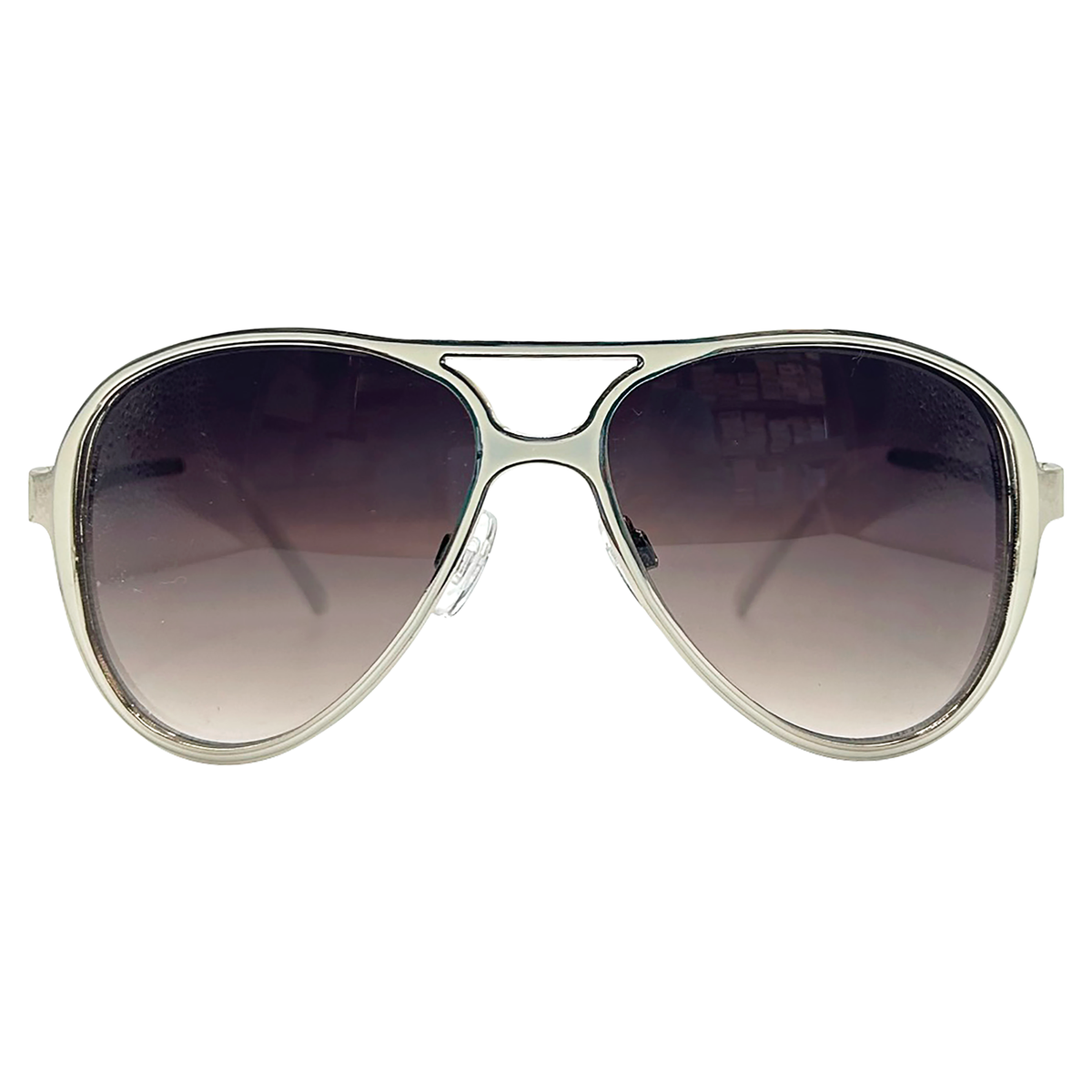 Shop Absolutely Aviator 70s Vintage Fashion Sunglasses Clear/Smoke