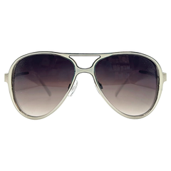 ABSOLUTELY Aviator 70s SunglassesWhite/Smoke-Giant Vintage Eyewear