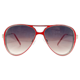 ABSOLUTELY Aviator 70s SunglassesRed/Smoke-Giant Vintage Eyewear