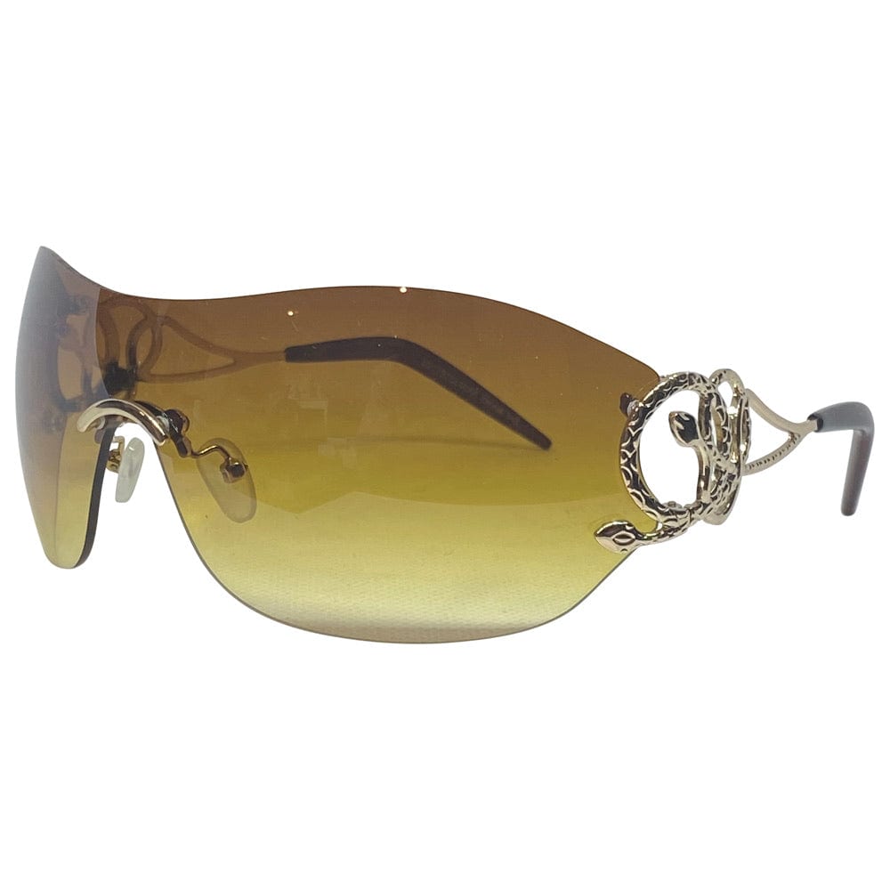 SNAKEY SNAKE Amber Rimless Shield Sunglasses
