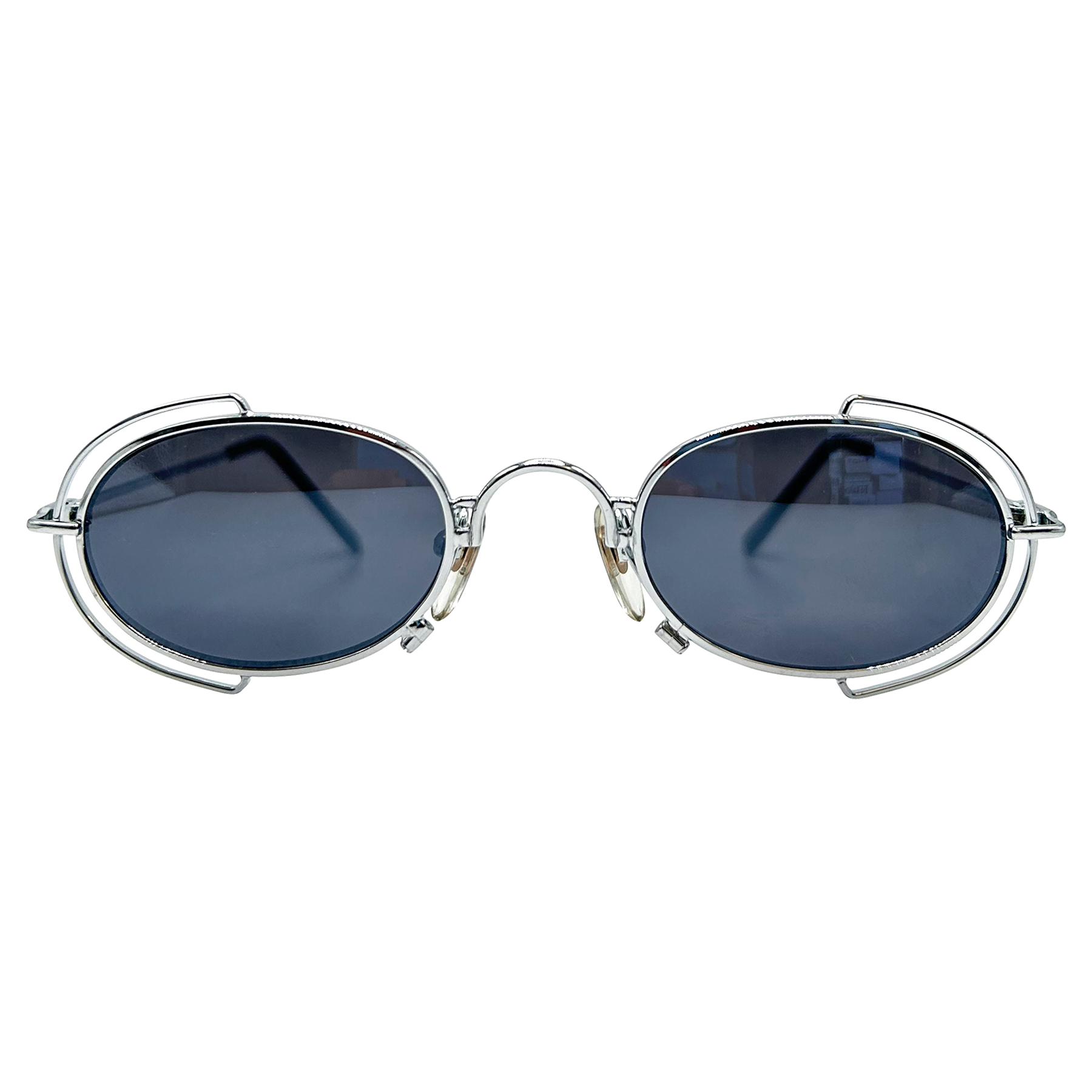 COTE Silver 90s Oval Sunglasses
