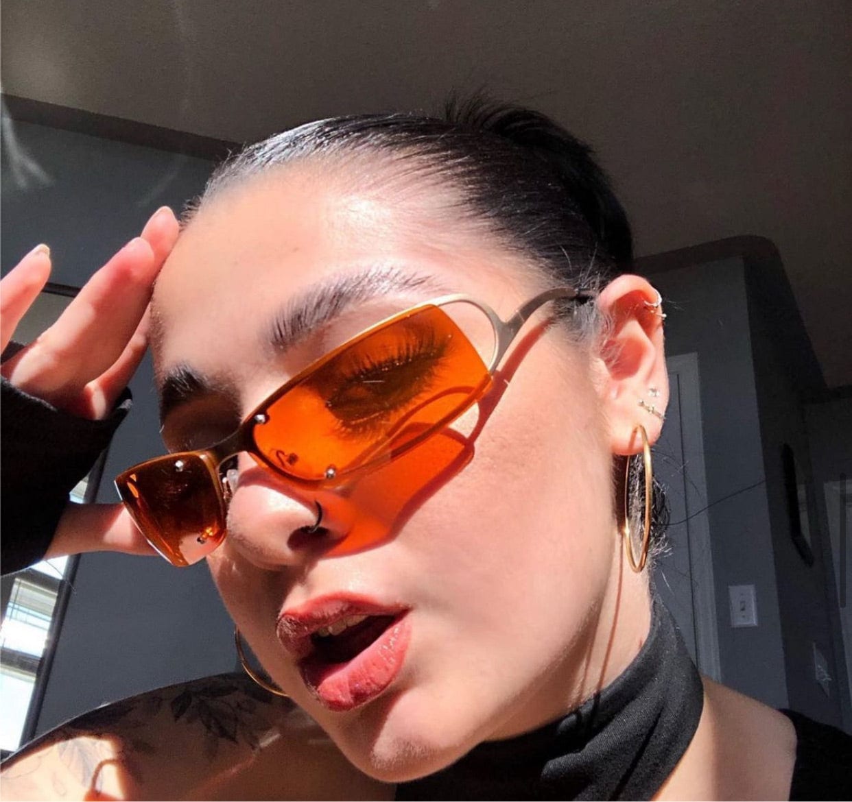 DAIKON Orange Fashion Sunglasses
